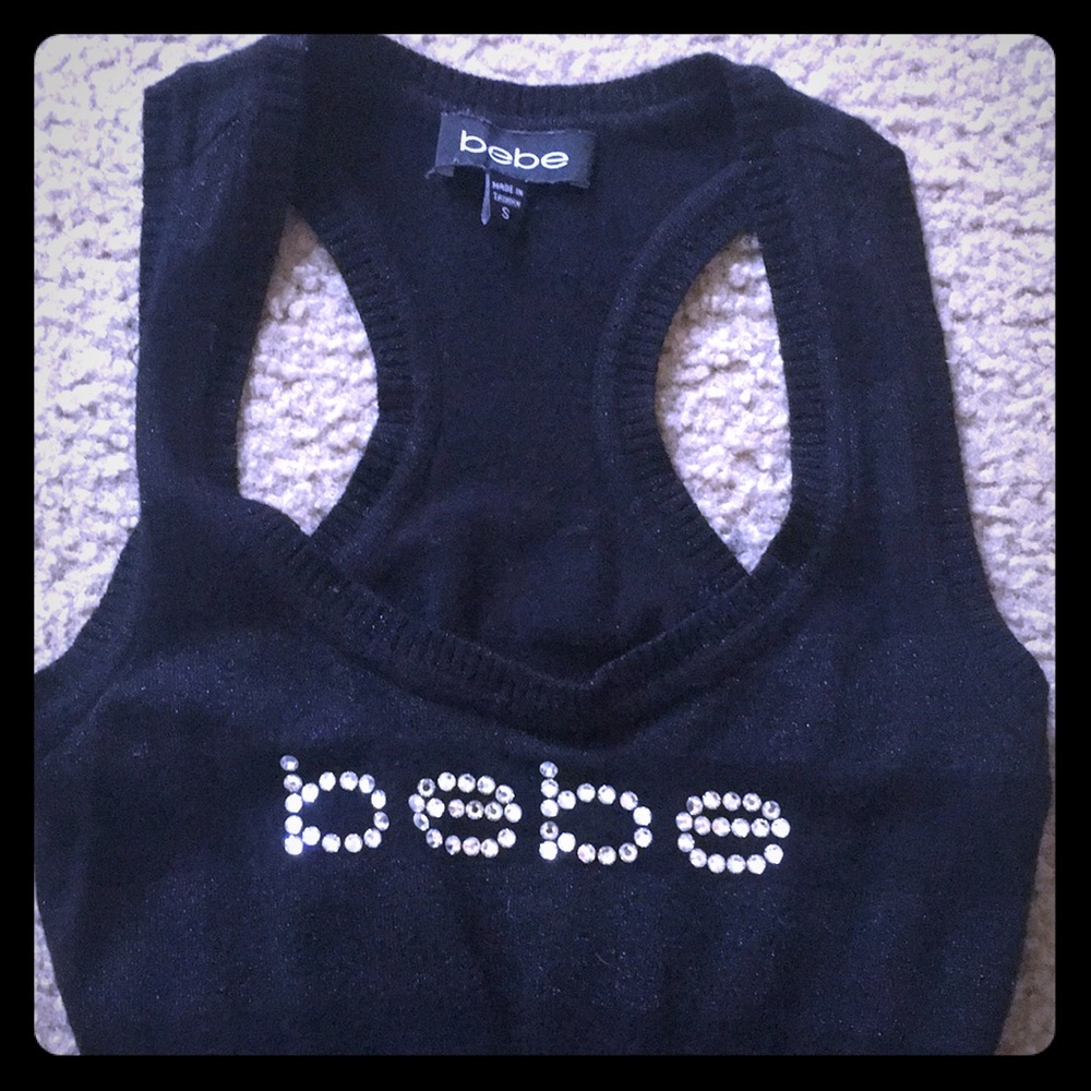 BEBE racer back tank top